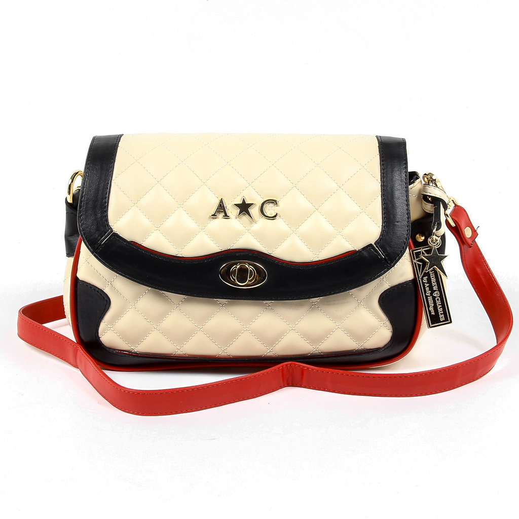 Bolso de mano para mujer Andrew Charles Beige DOMINIQUE
