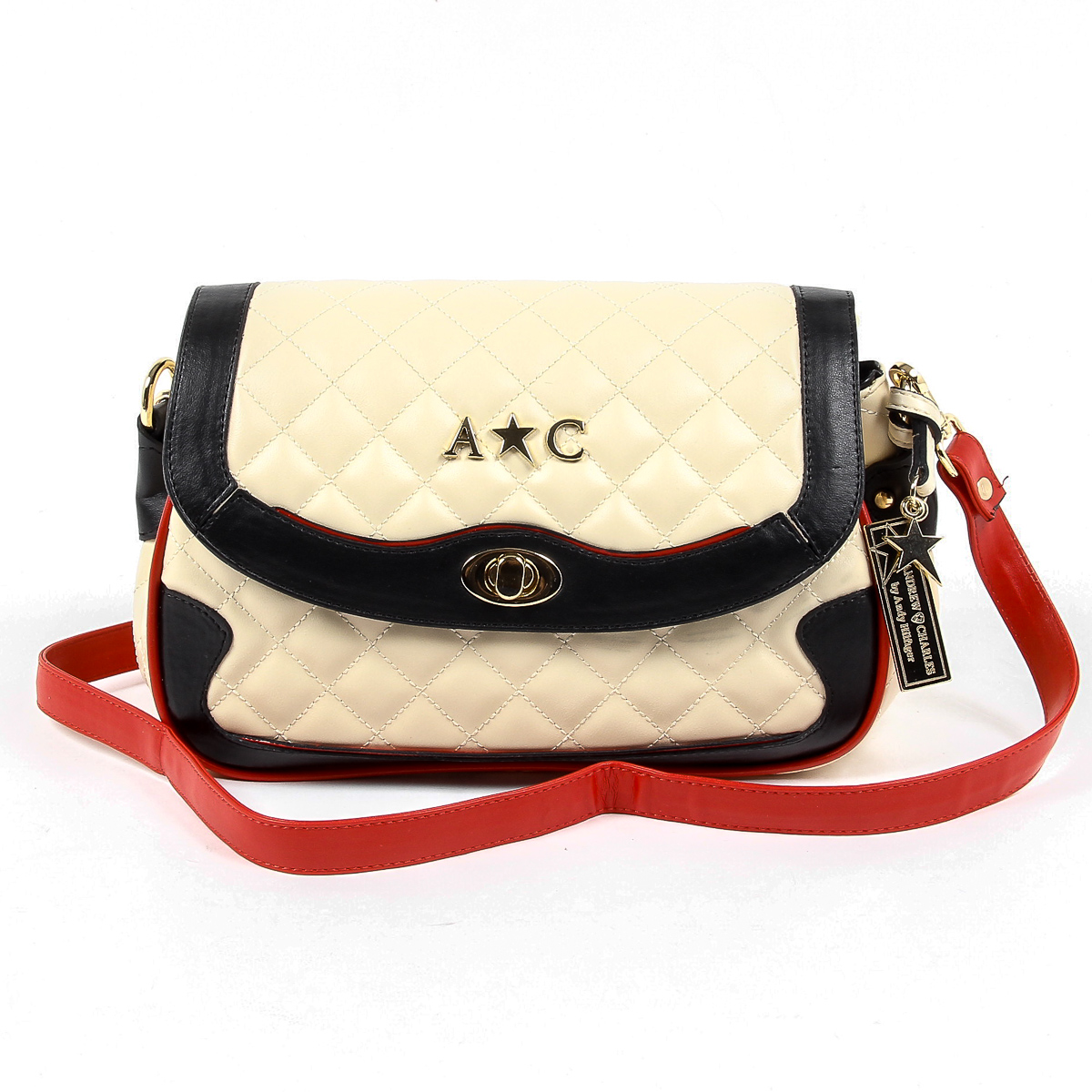 Bolso de mano para mujer Andrew Charles Beige DOMINIQUE