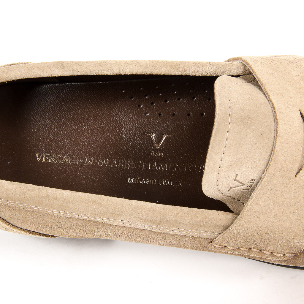 Mocasín para hombre V 1969 Italia Beige LEONARDO