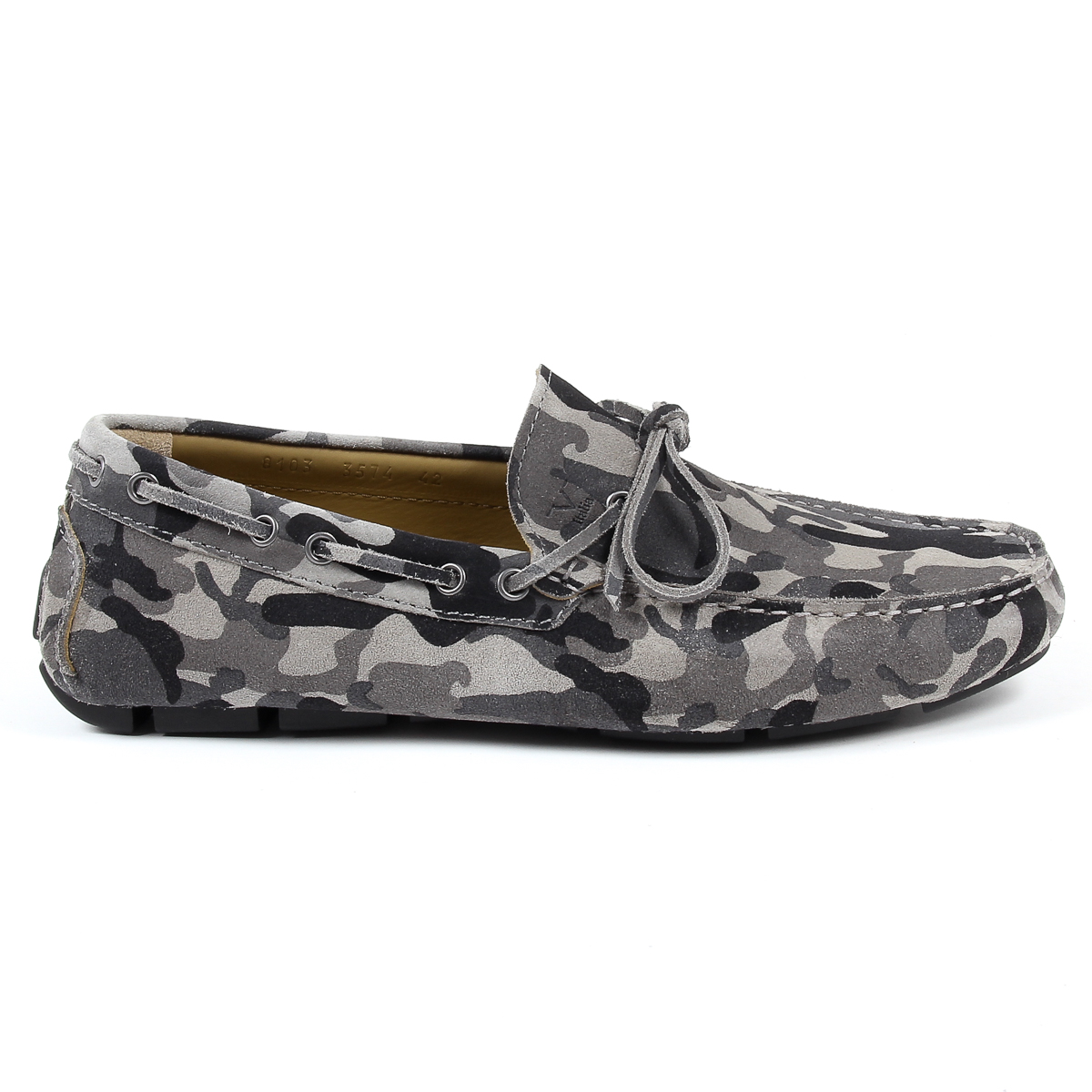 Mocasines V 1969 Italia para hombre, color gris, ADAM