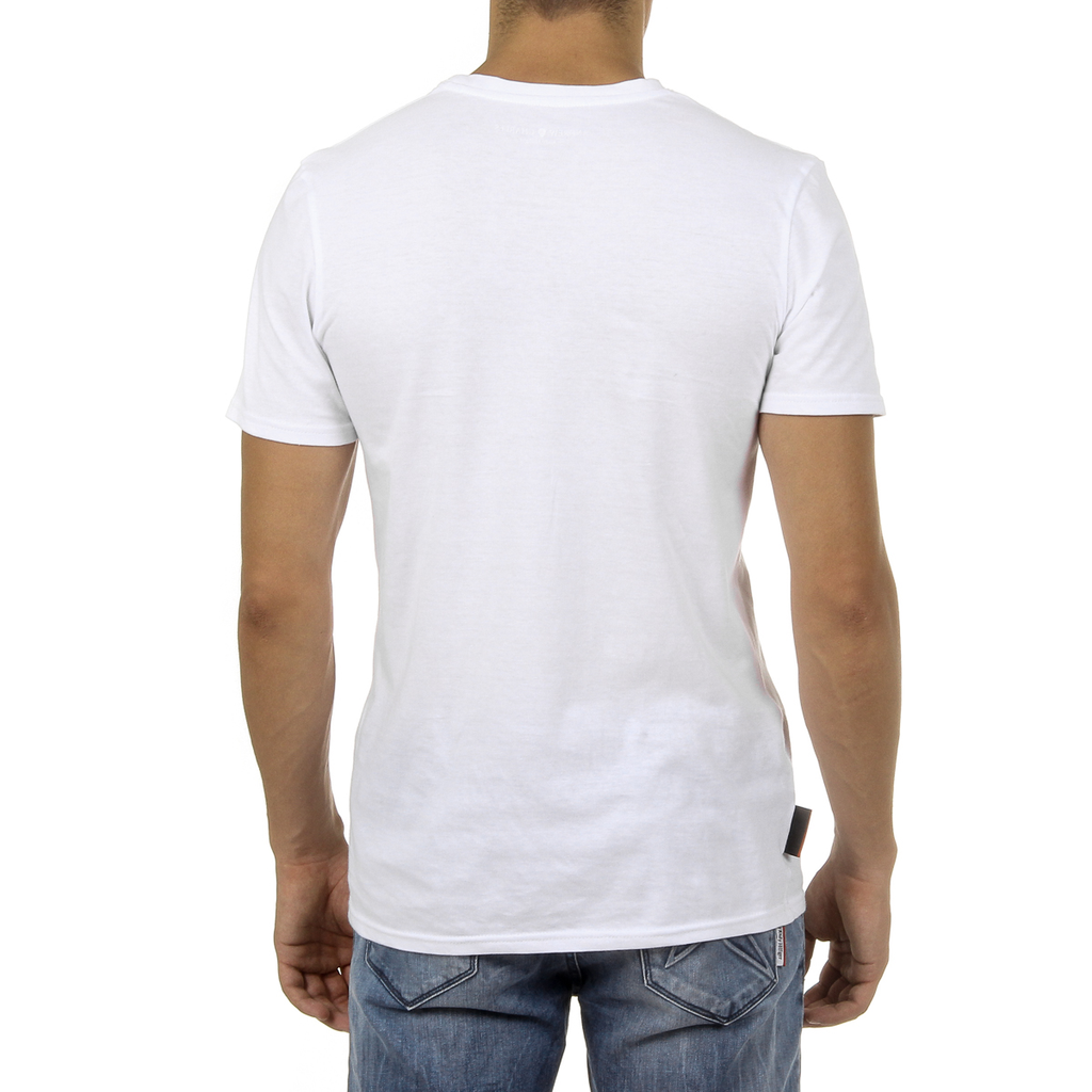 Camiseta Andrew Charles para hombre, manga corta, cuello redondo, blanca, KEITA