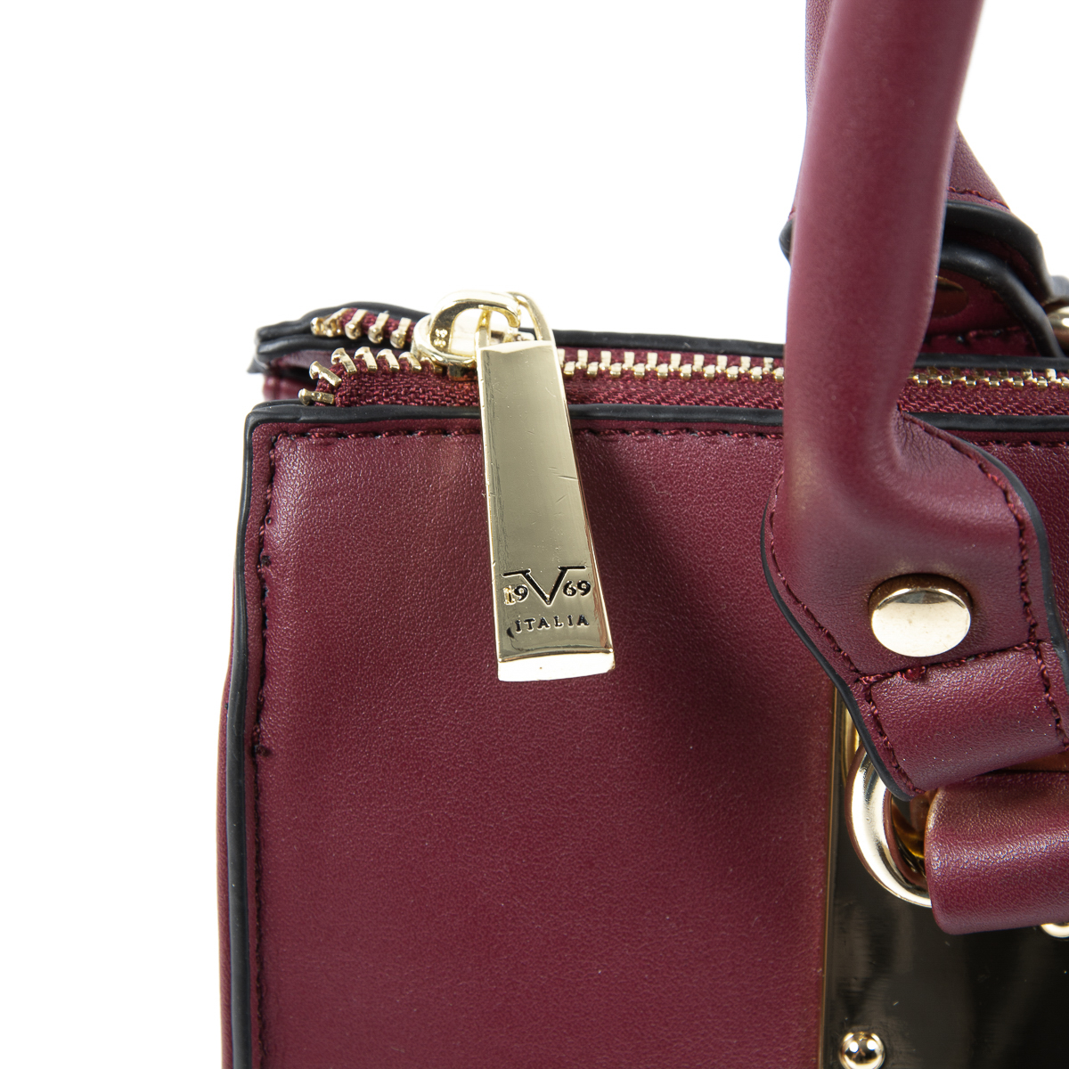 Bolso de mano para mujer V 1969 Italia Burdeos LISA