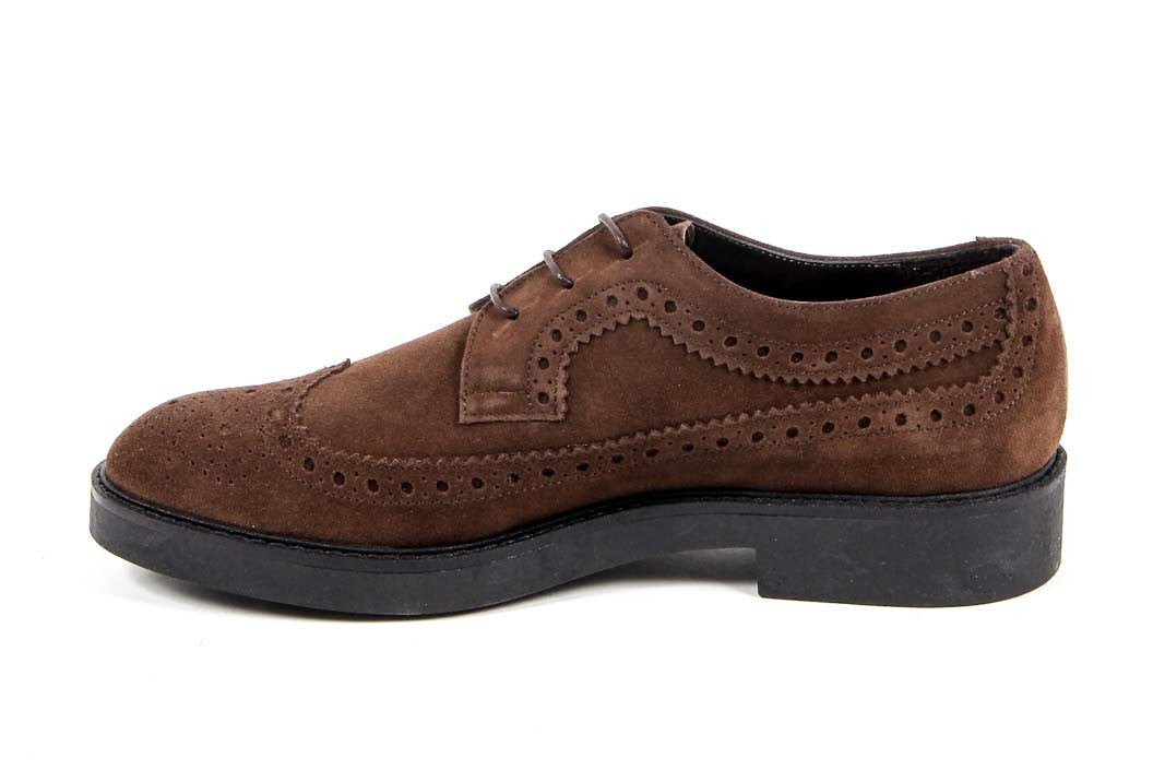 V 1969 Italia Zapato Brogue para Mujer B1670 TERCIOPELO MARRÓN