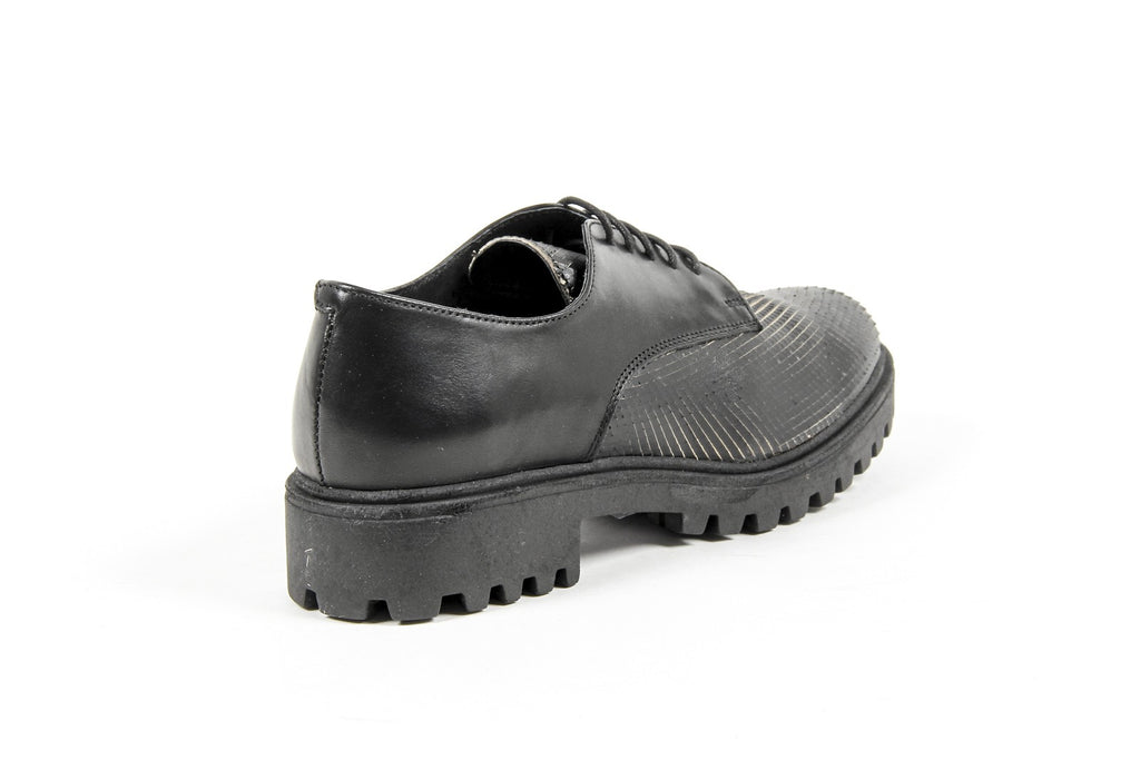 Zapatos con cordones para mujer V 1969 Italia C01 VITELLO NERO