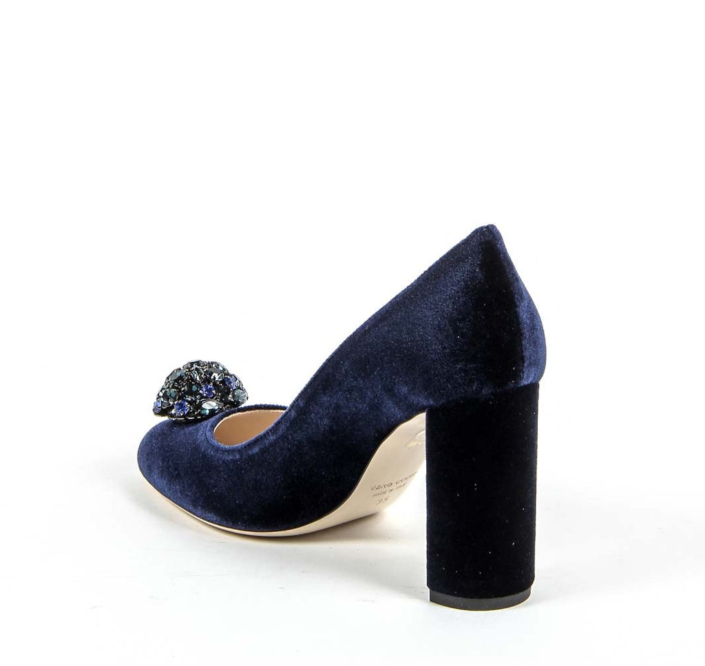 Zapatos de salón para mujer V 1969 Italia 3102045 VELLUTO BLU ROYAL