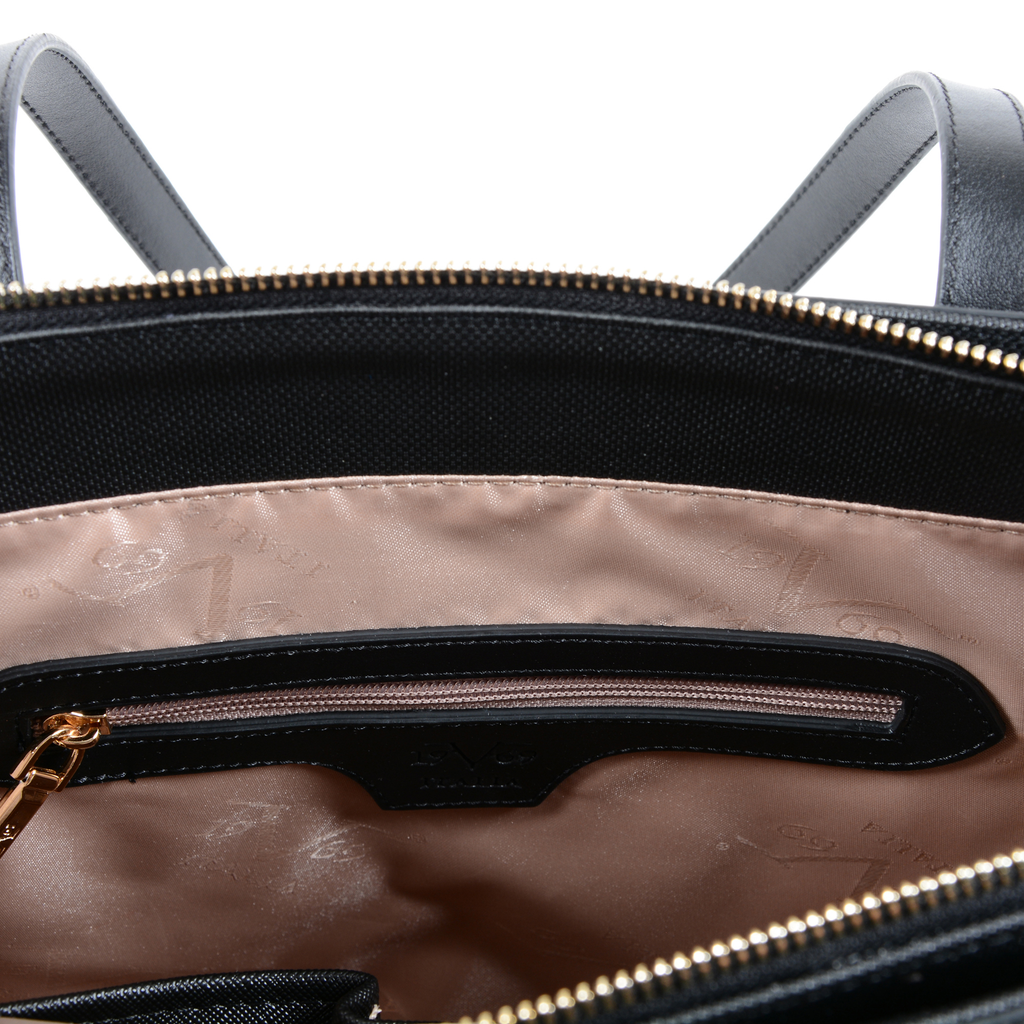 V Italia Womens Handbag Black 3301 BLACK