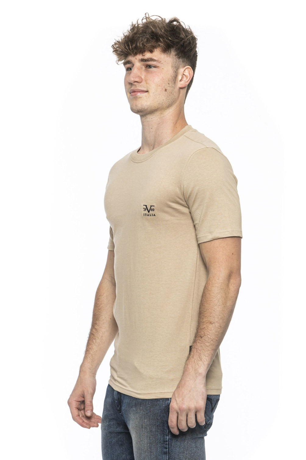 Camiseta para hombre 19V69 Italia Beige ERIC BEIGE