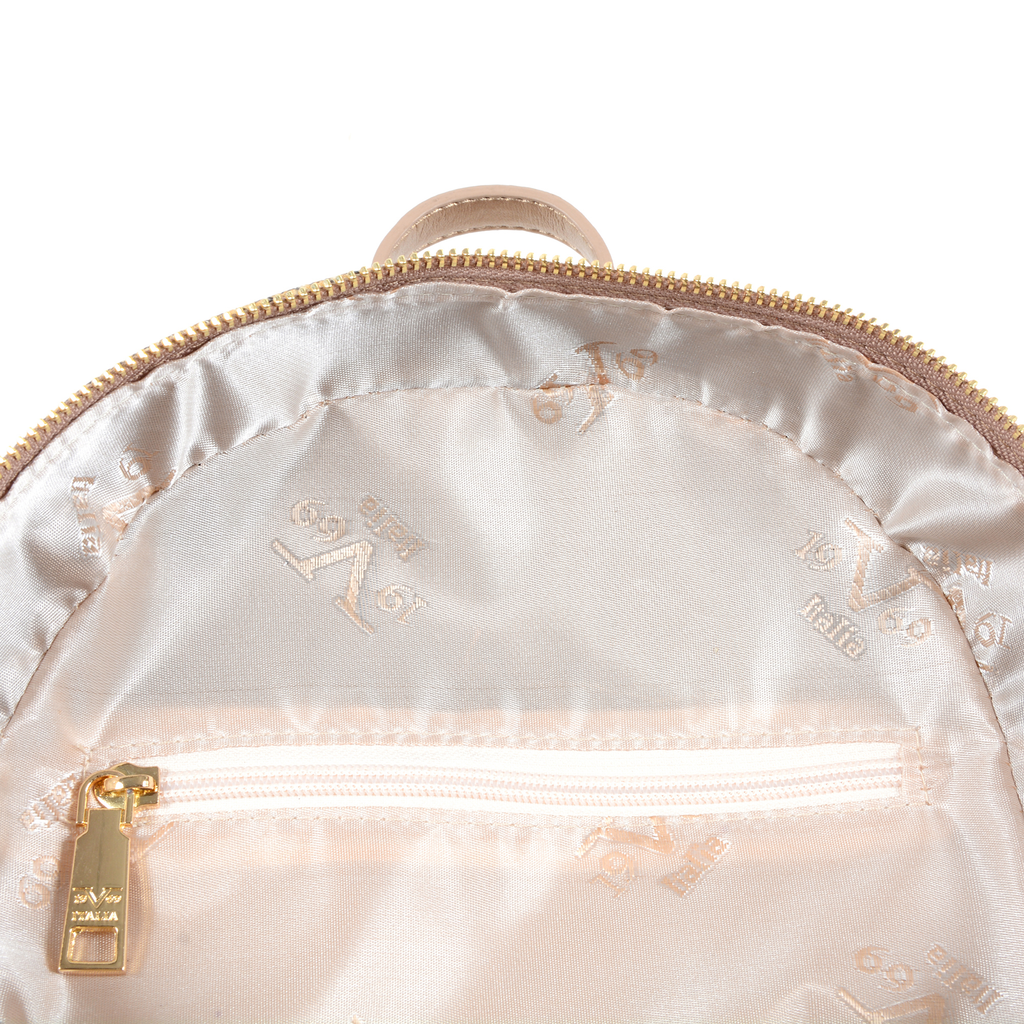 19V69 Italia Womens Backpack Multicolor 5012 PYTHON BROWN GOLD