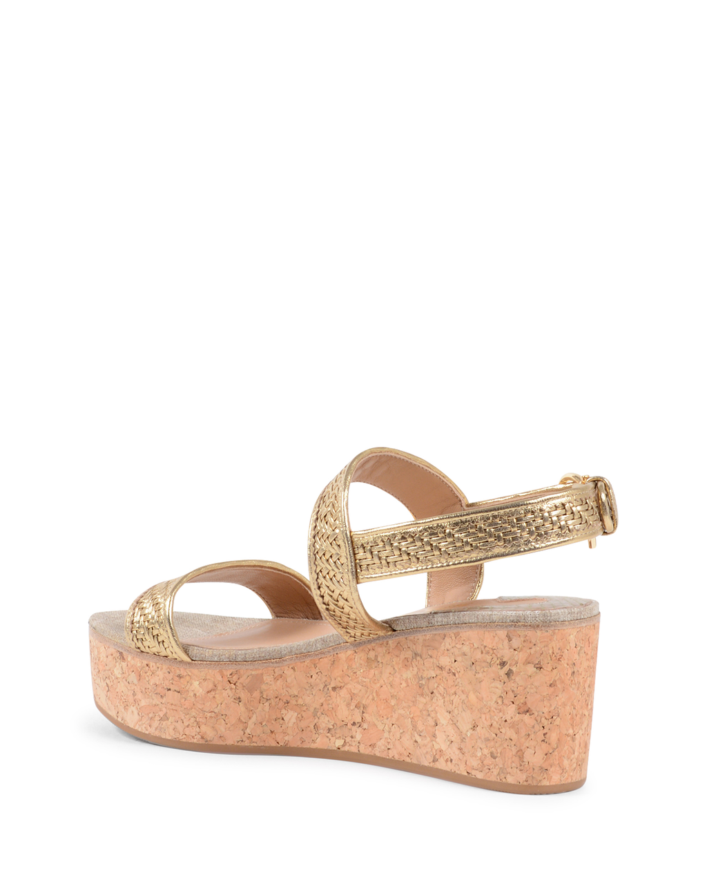 Sandalia de cuña para mujer Salvatore Ferragamo dorada EURITEA