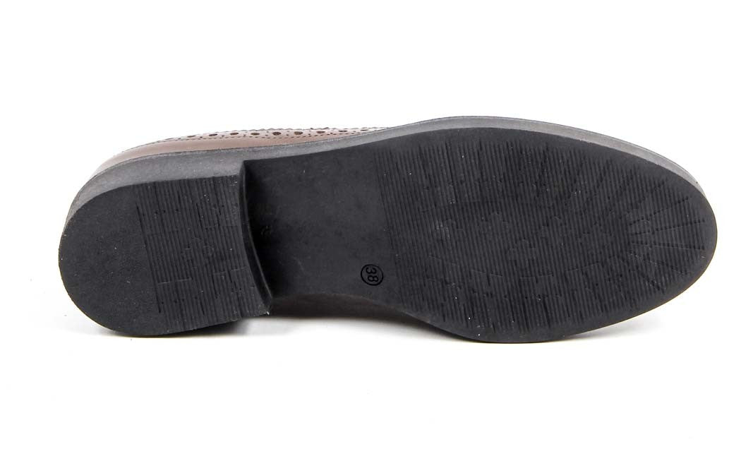 V 1969 Italia - Zapato brogue para mujer B1670 VITELLO TAUPE