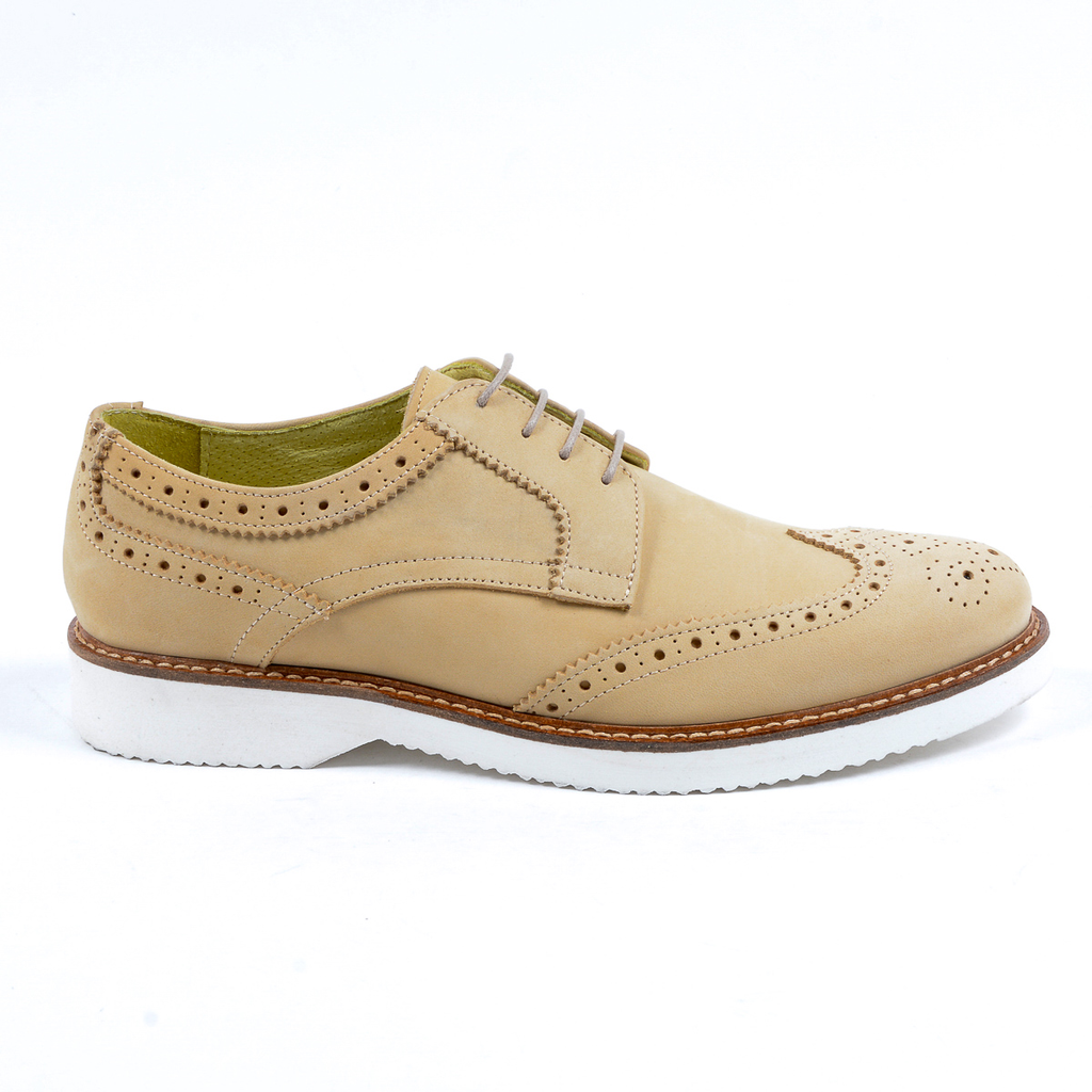 V 1969 Italia Zapatos Oxford Brogue para hombre Beige PEDRO