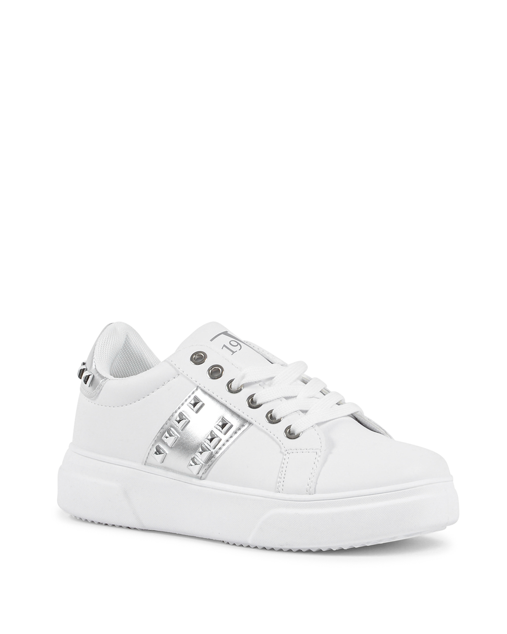 19V69 Italia Zapatillas de mujer V806 BIANCO ARGENTO