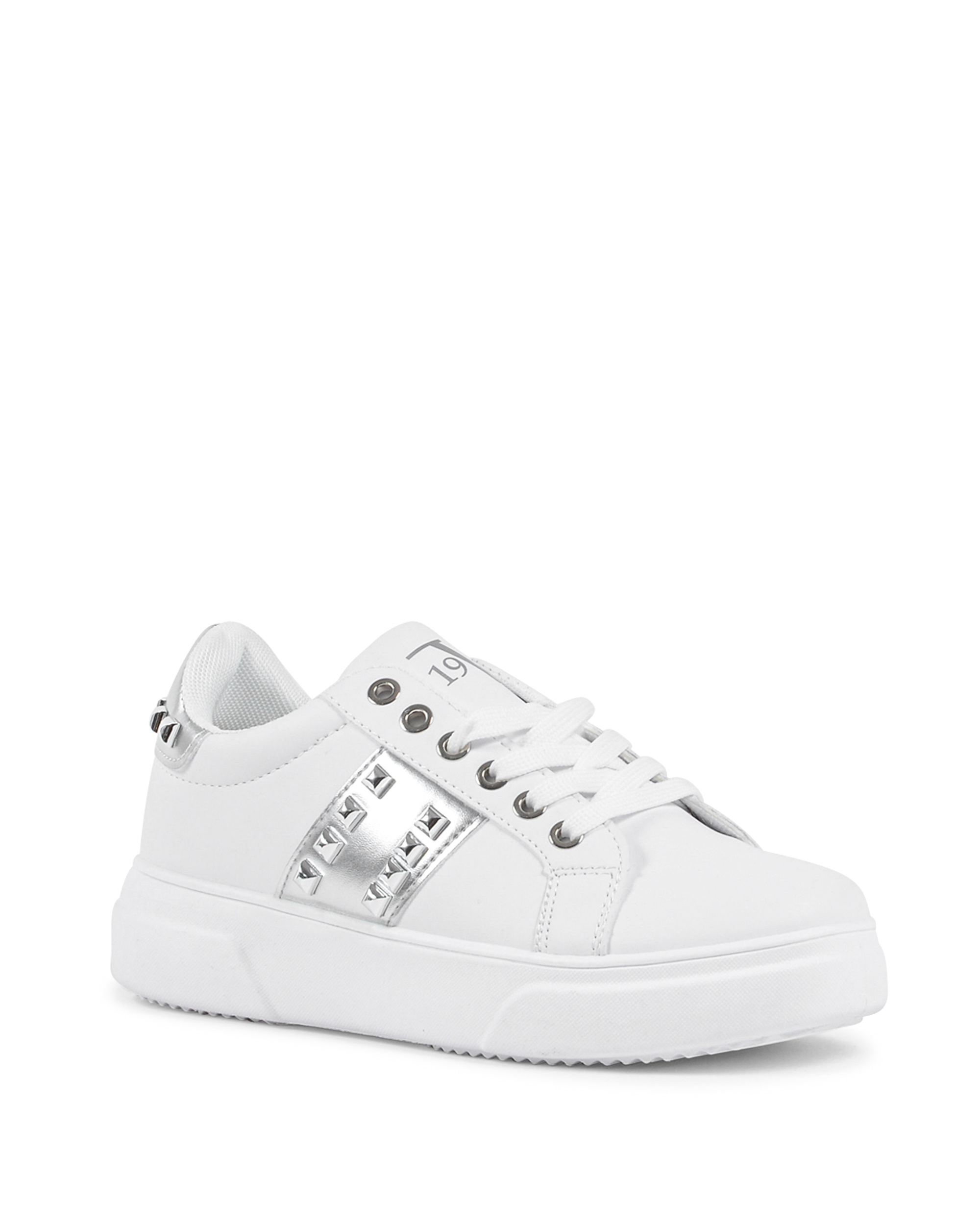 19V69 Italia Zapatillas de mujer V806 BIANCO ARGENTO