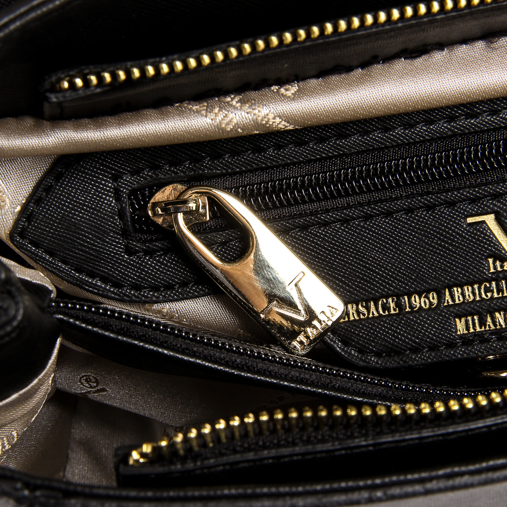 Bolso de mano para mujer V 1969 Italia VE014 NEGRO