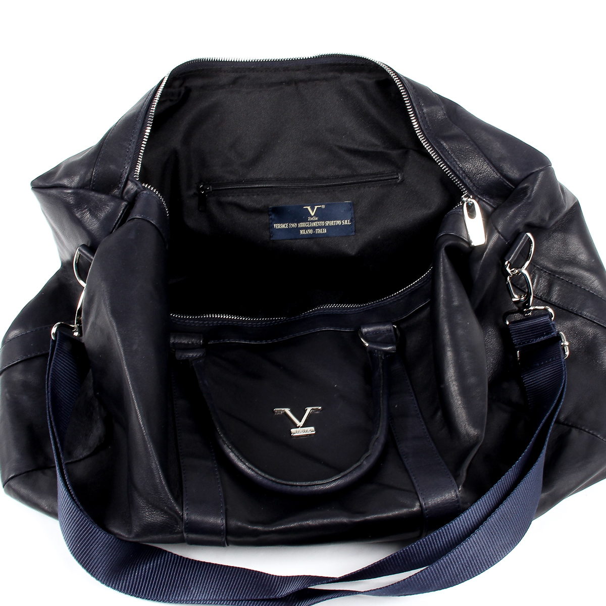 V 1969 Italia Mens Sport Bag Blue BERLINO