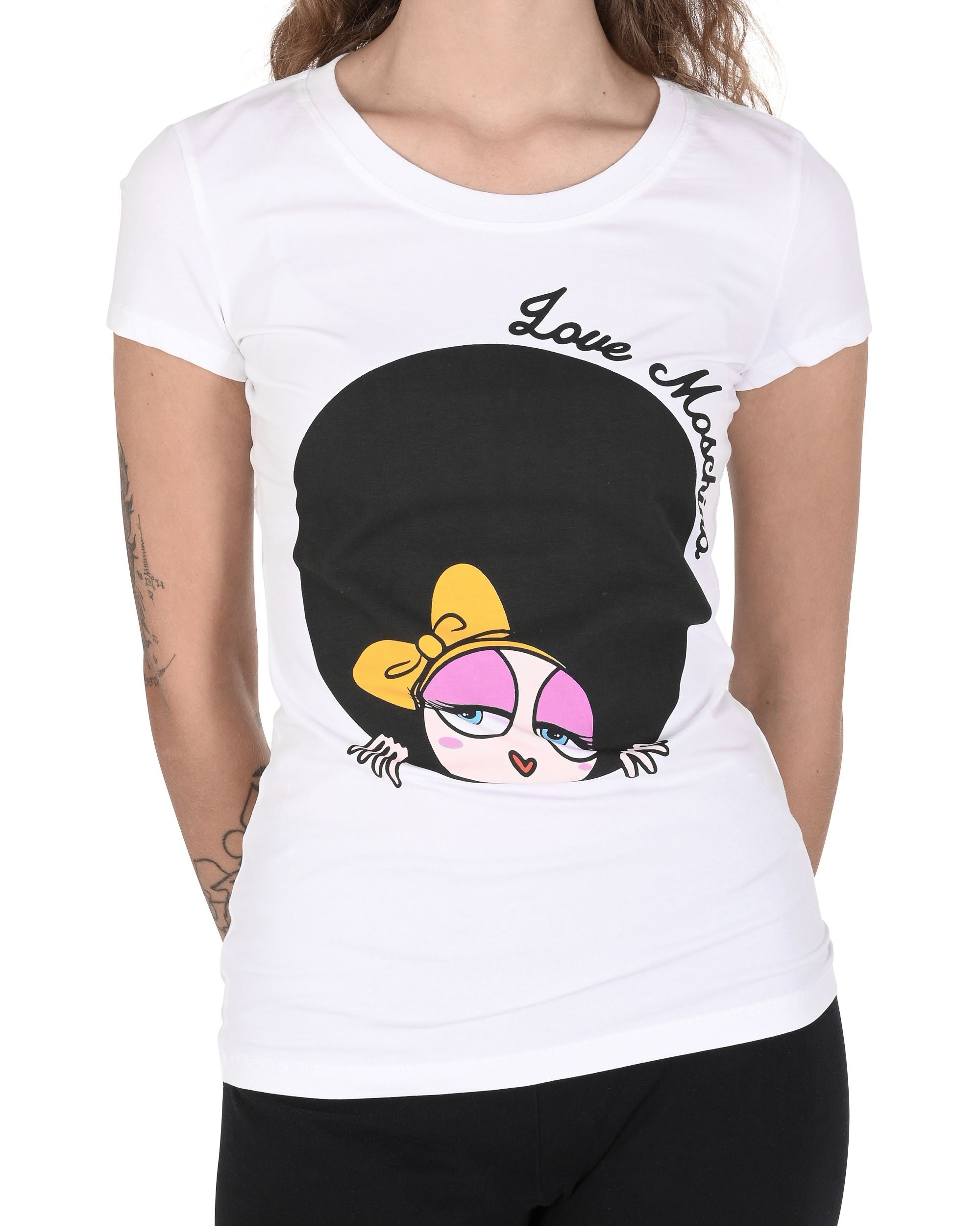 Camiseta Love Moschino para mujer W 4 B19 4Z E 2065 A00 BLANCO ÓPTICO