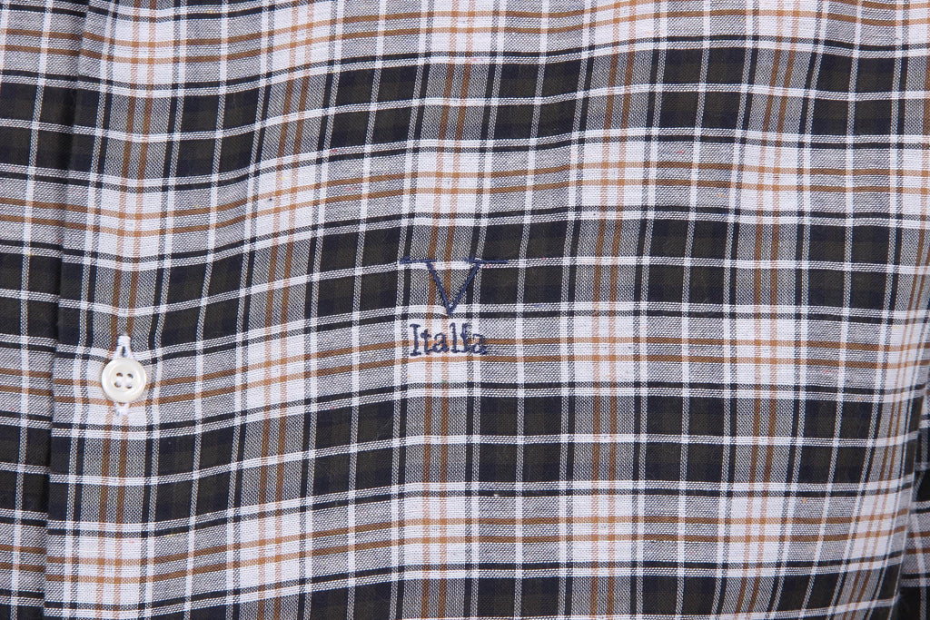 Camisa clásica moderna de corte italiano para hombre V 1969, talla 377, 201