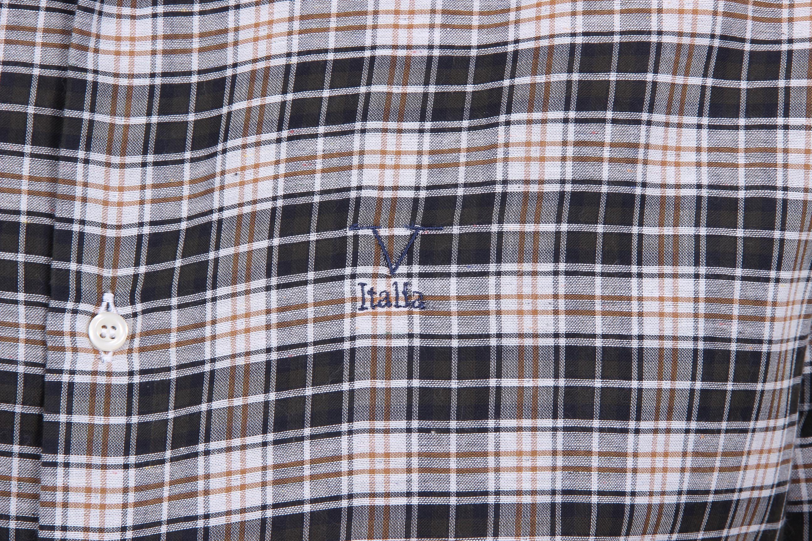 Camisa clásica moderna de corte italiano para hombre V 1969, talla 377, 201