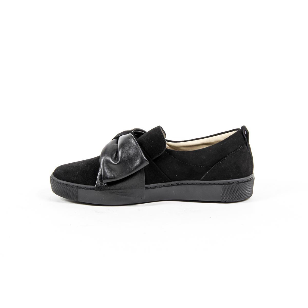 V 1969 Italia Zapatillas sin cordones para mujer 302076 CAMOSCIO NERO/NAPPA NERO