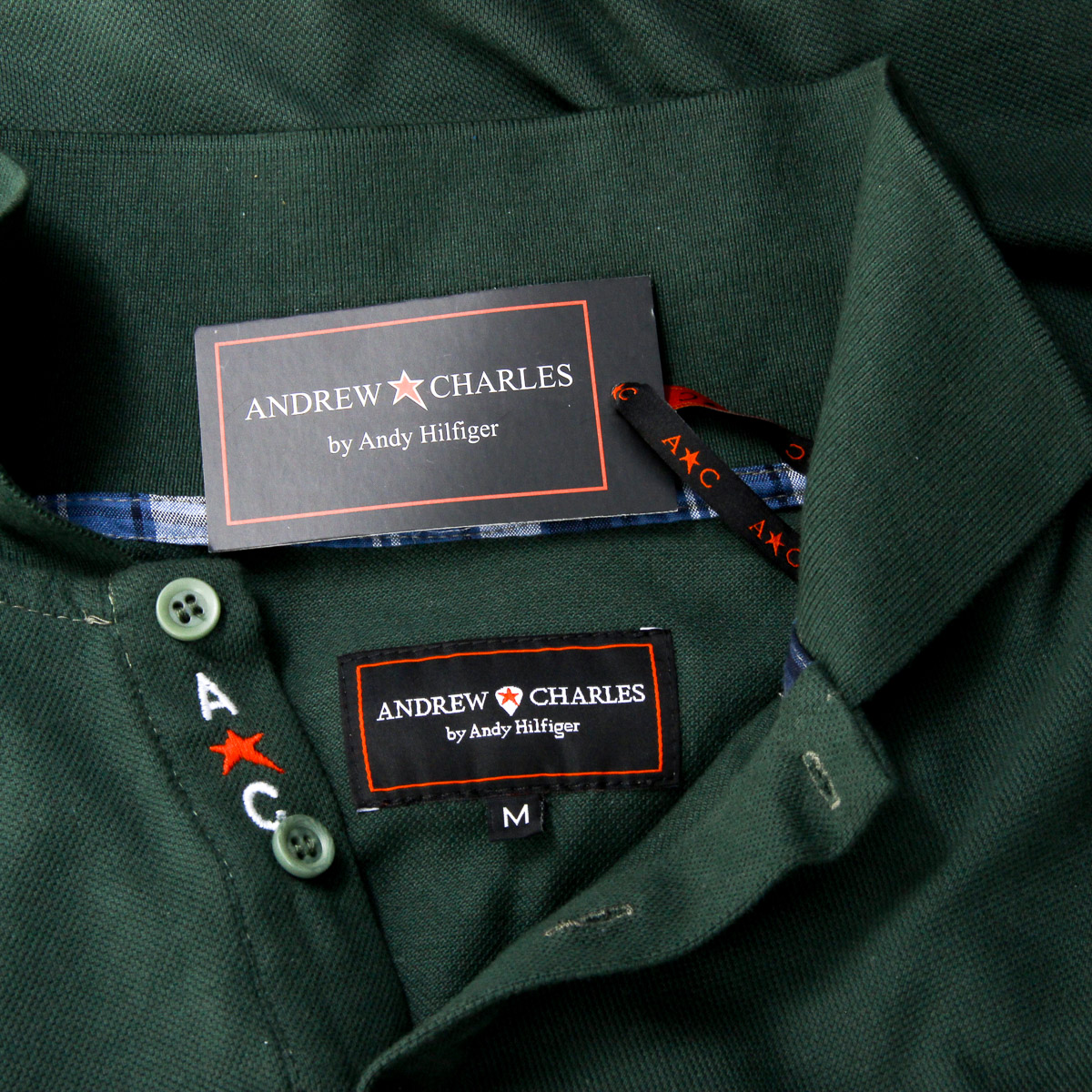 Polo Andrew Charles de manga corta para hombre verde SEFU