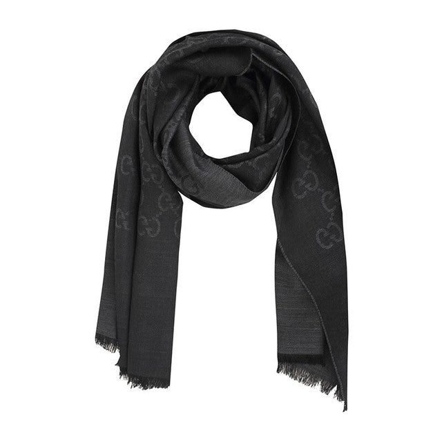 Bufanda Gucci para hombre 45x180 negra