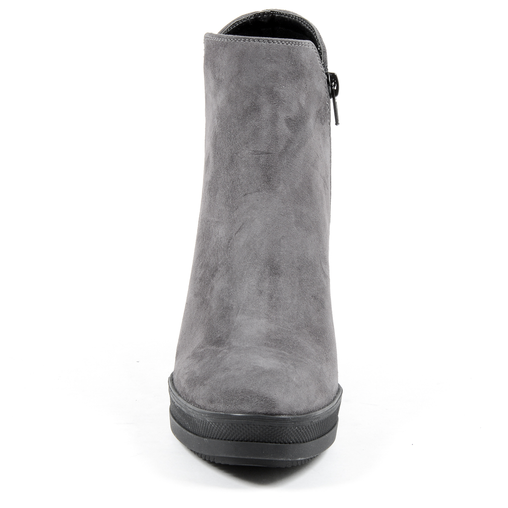 Andrew Charles Womens Heeled Ankle Boot Grey SHERYL