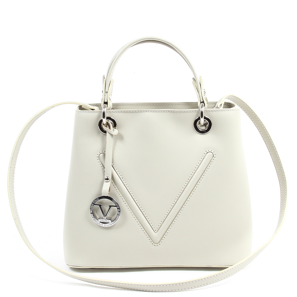 Bolso de mano para mujer V 1969 Italia V004-S RUGA CREMA