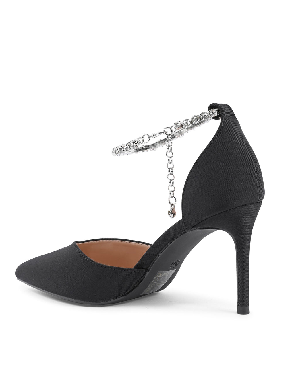 19V69 Italia - Zapatos de salón con tira al tobillo para mujer, color negro, F2929 NERO
