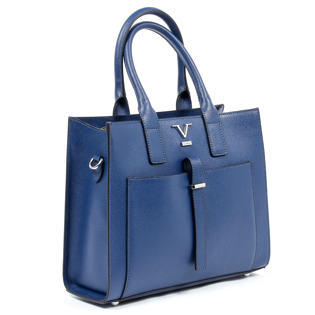 Bolso de mano para mujer V 1969 Italia V006-S SAFFIANO BLU JEANS