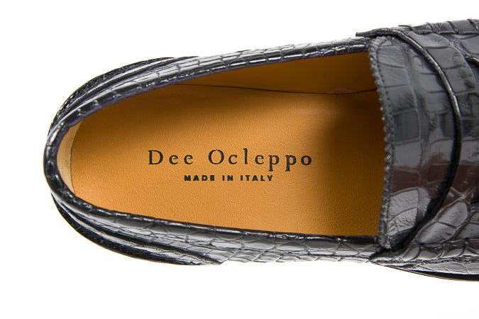 Mocasín de piel de cocodrilo de lujo