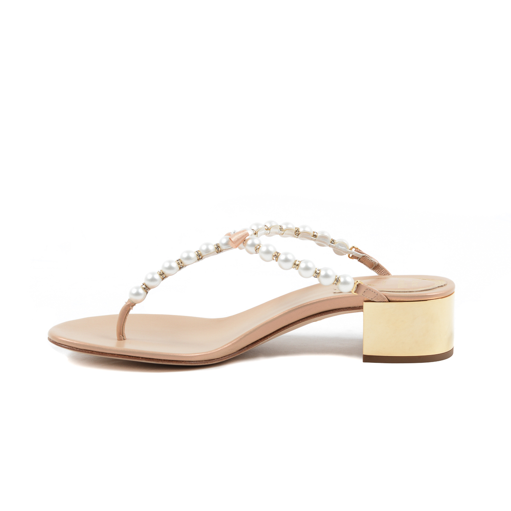 Rene Caovilla by The Blonde Salad Womens Thong Pink PEARL