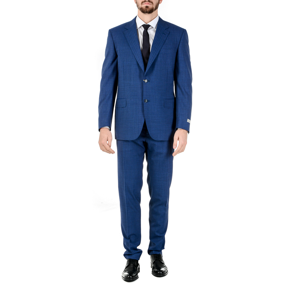 Canali Mens Suit Long Sleeves Blue