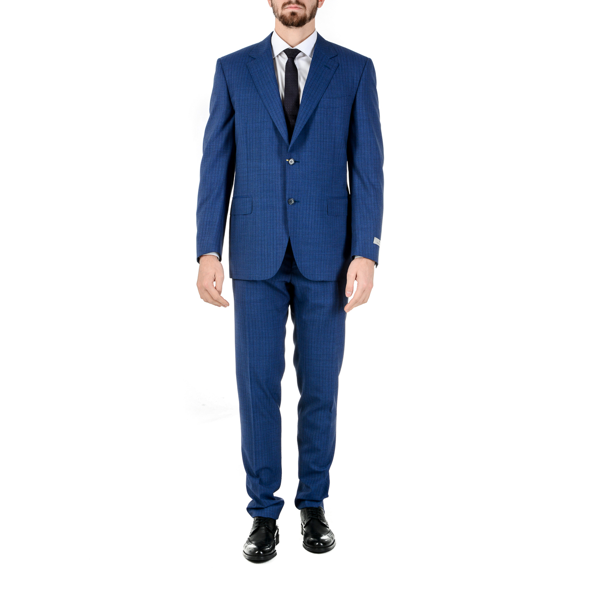 Canali Mens Suit Long Sleeves Blue