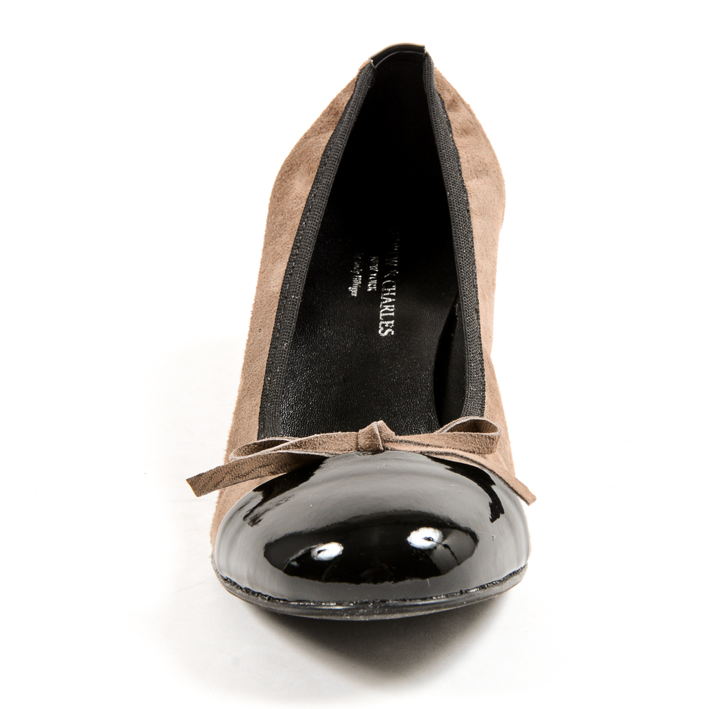Andrew Charles Womens Ballerina Taupe FLORENCE