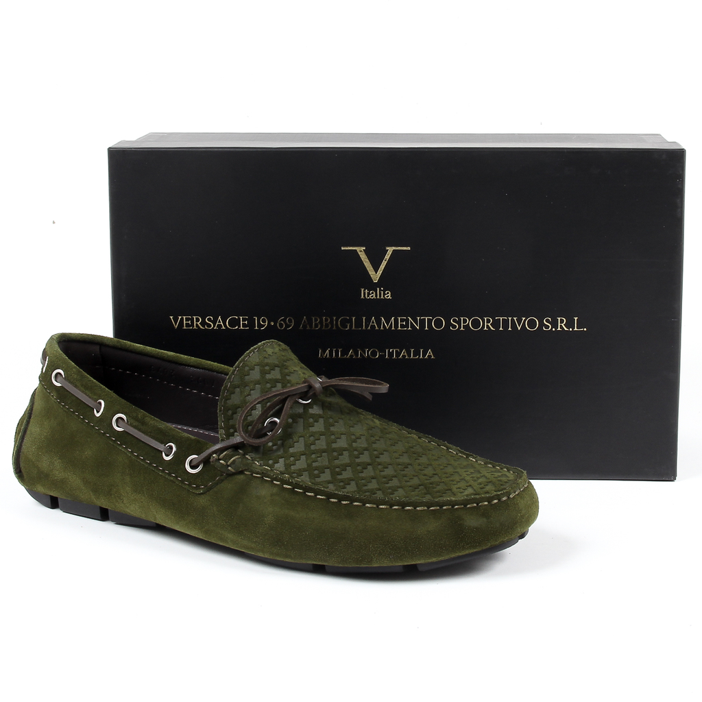 Mocasines V 1969 Italia para hombre, color verde, KARL