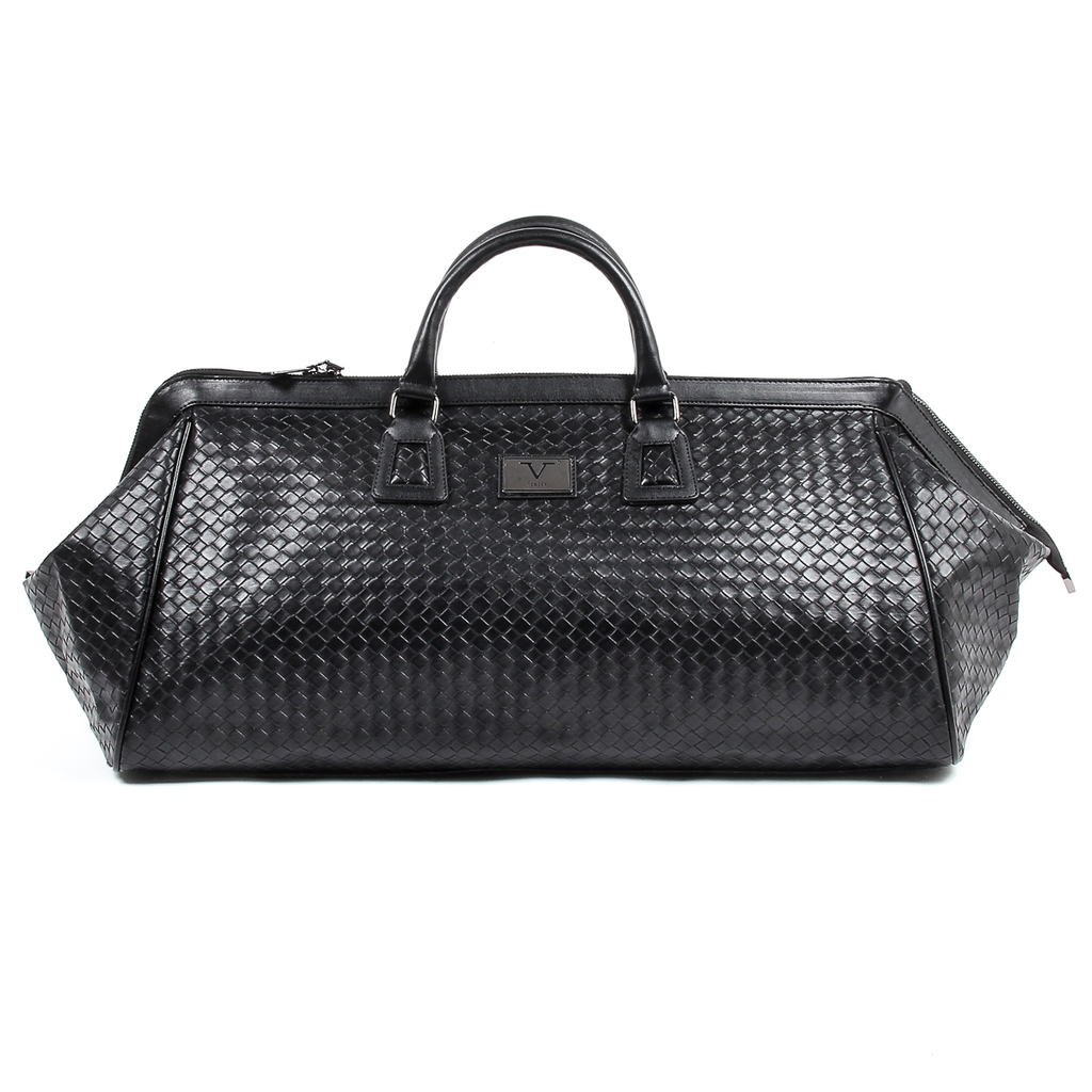 Bolso de mano para hombre V 1969 Italia, color negro, VANCE