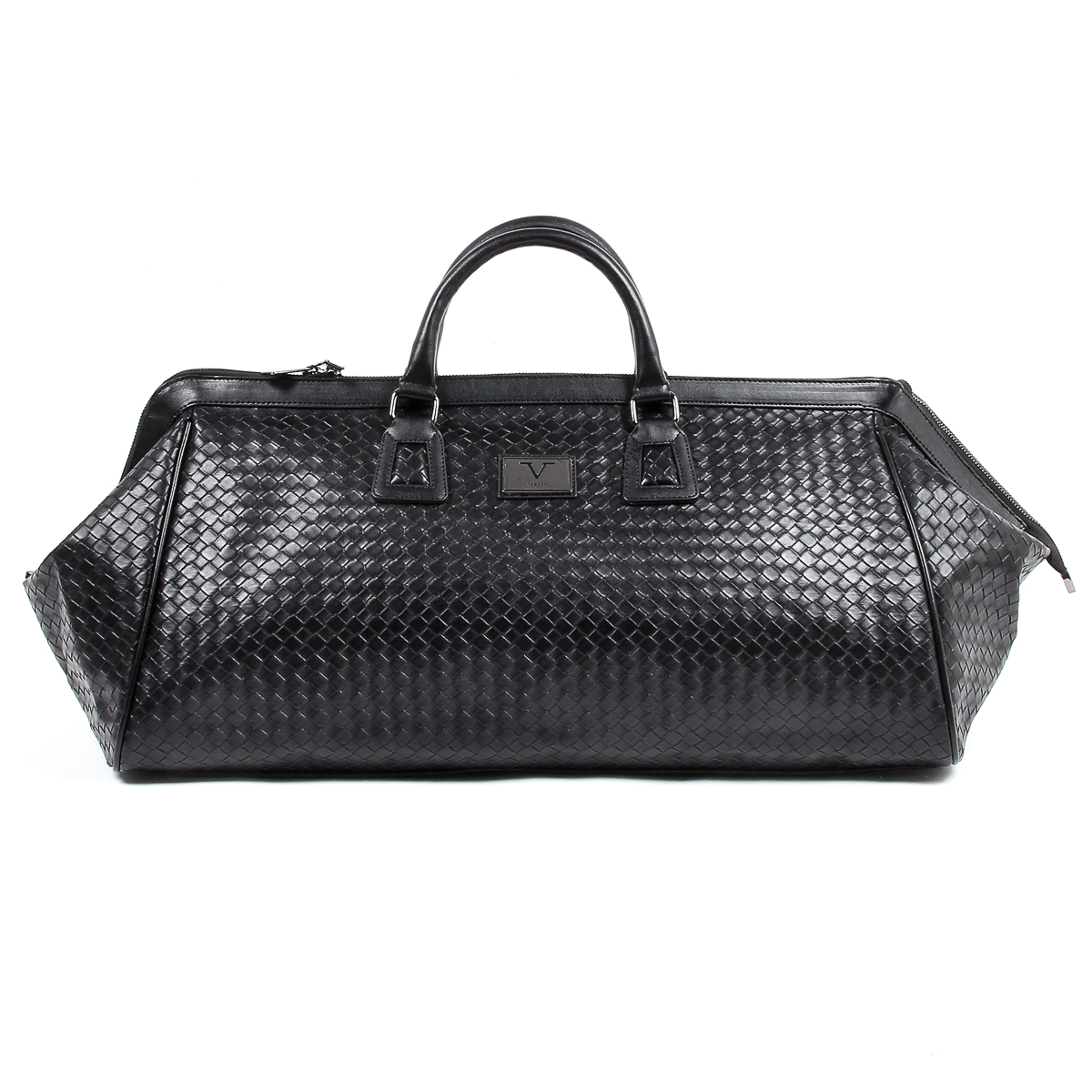 Bolso de mano para hombre V 1969 Italia, color negro, VANCE