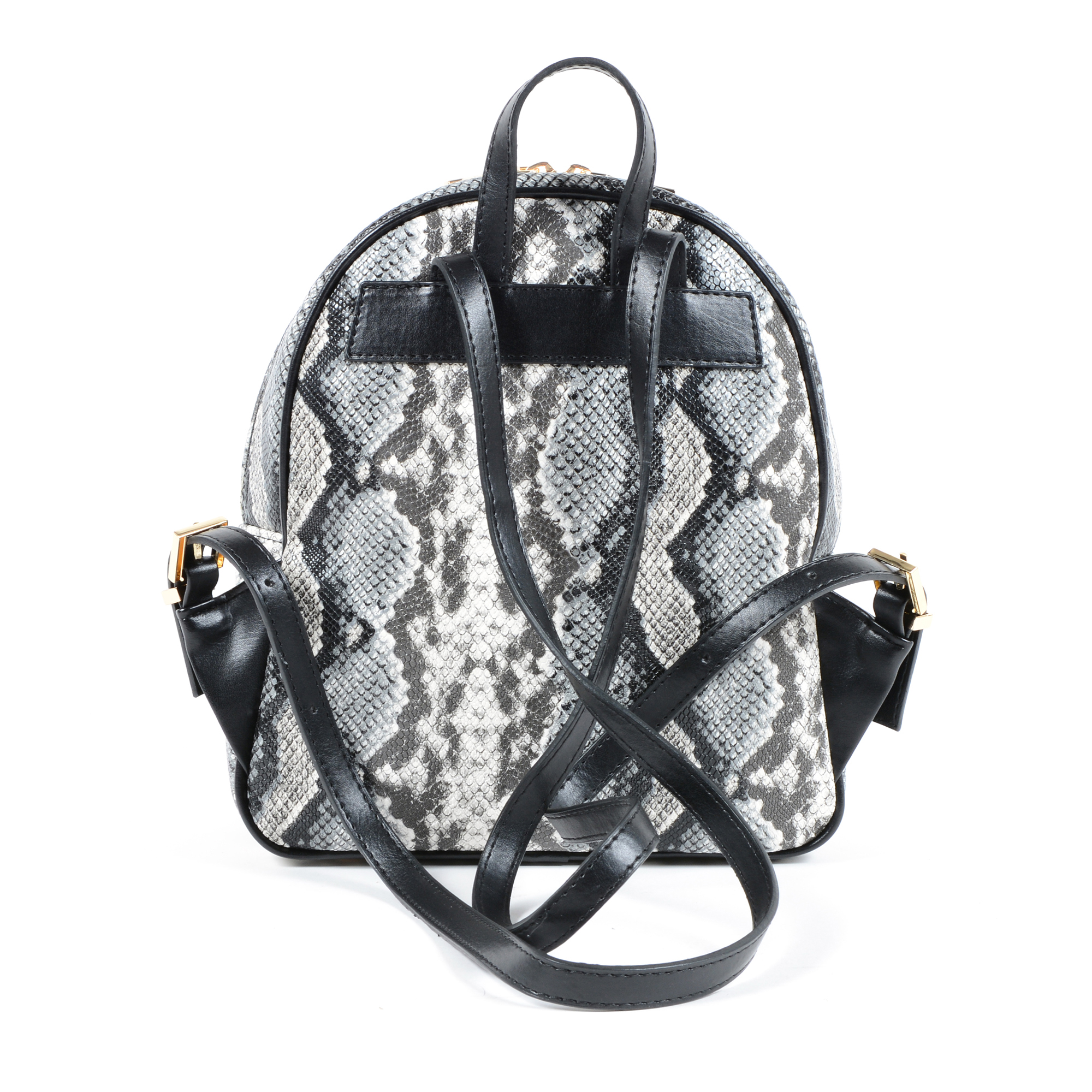 19V69 Italia Womens Backpack Multicolor 5007 PYTHON GREY BLACK