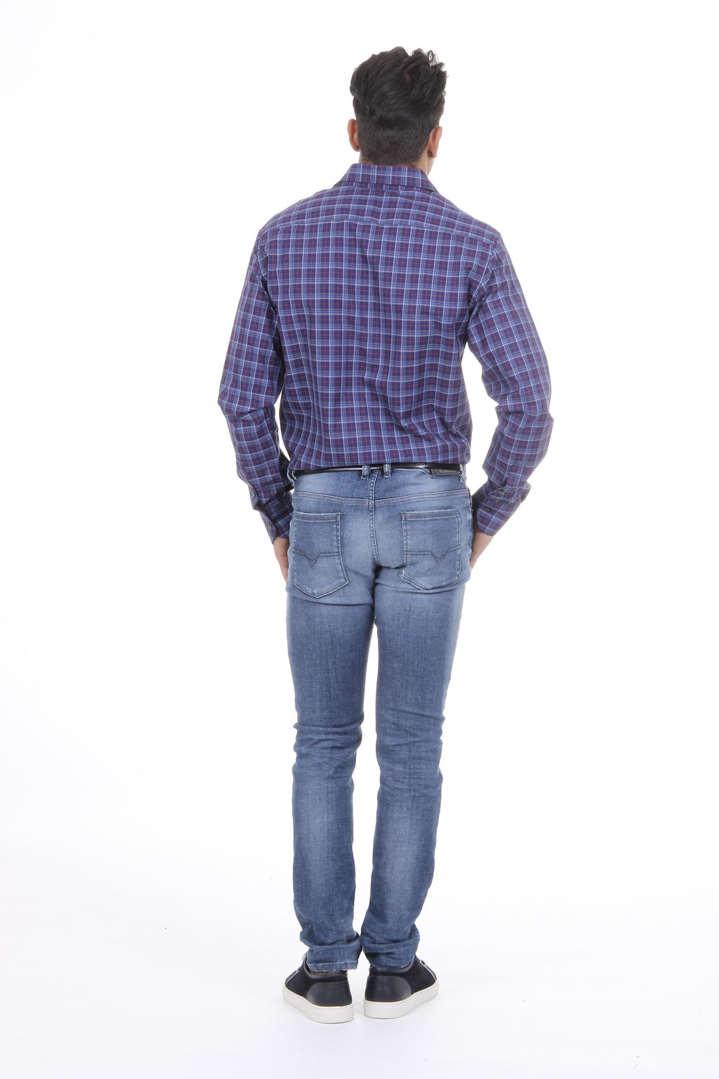 Camisa clásica moderna de corte italiano para hombre V 1969, talla 377, 034