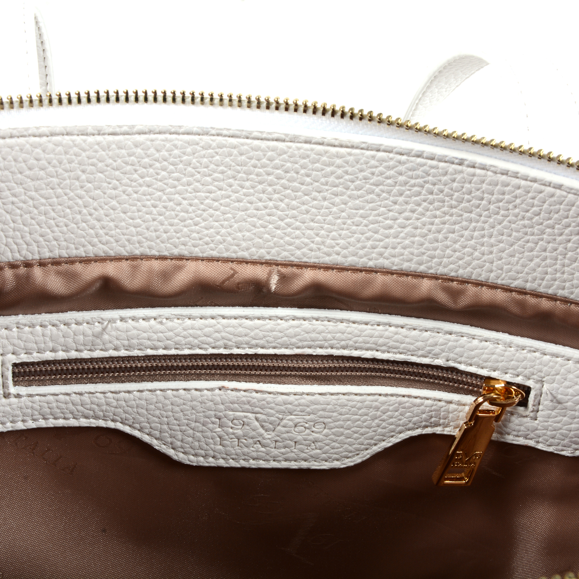 19V69 Italia Womens Handbag White 8000 PYTHON WHITE