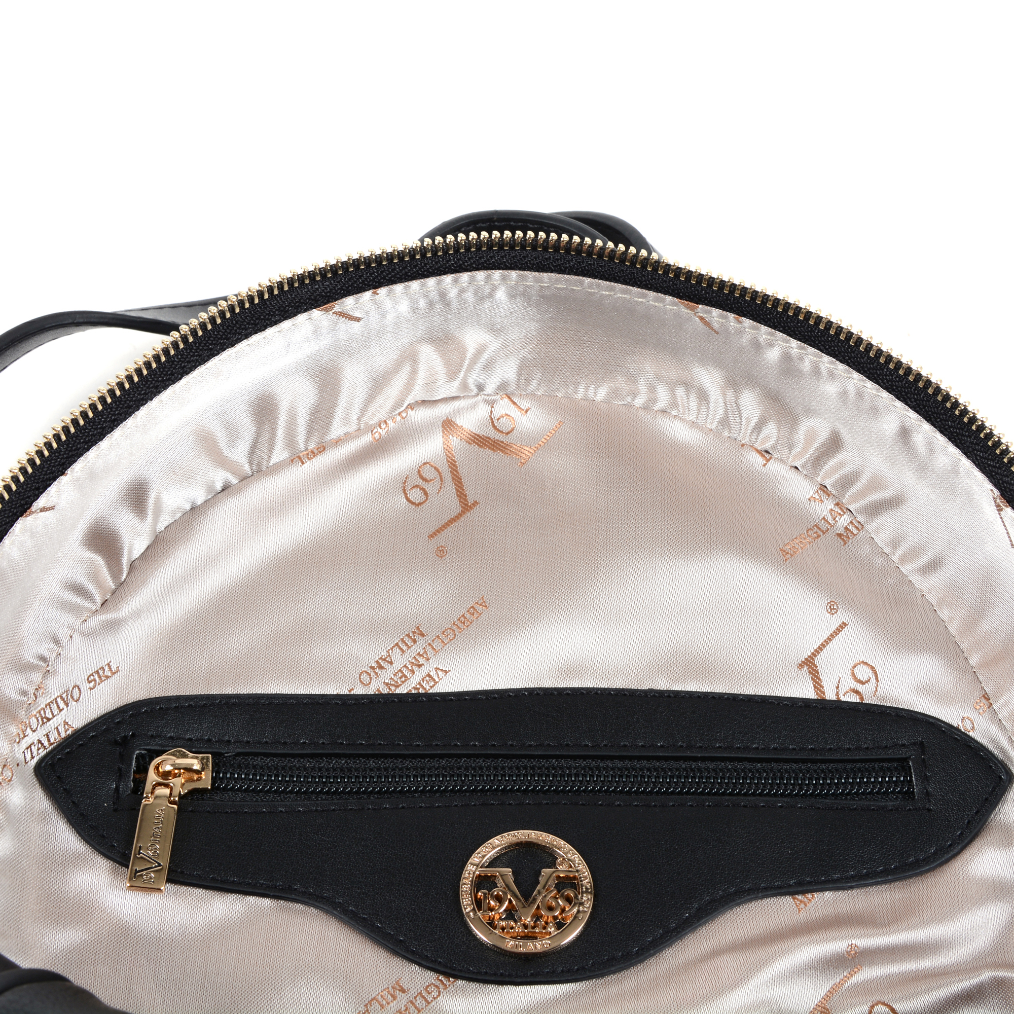 V 1969 Italia Womens Backpack Black SANTORINI