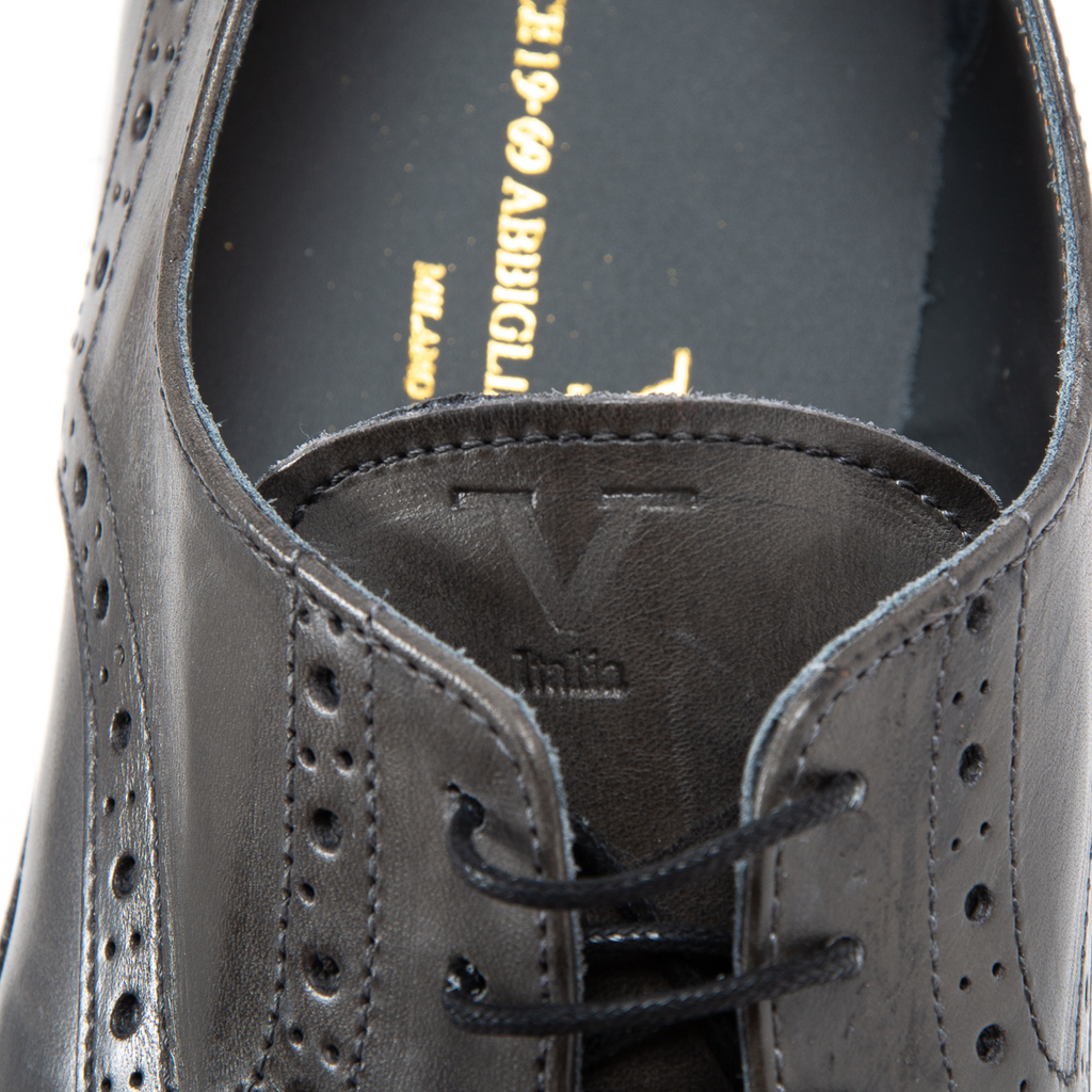 V 1969 Italia - Zapatos brogue para hombre, gris oscuro, LUKE