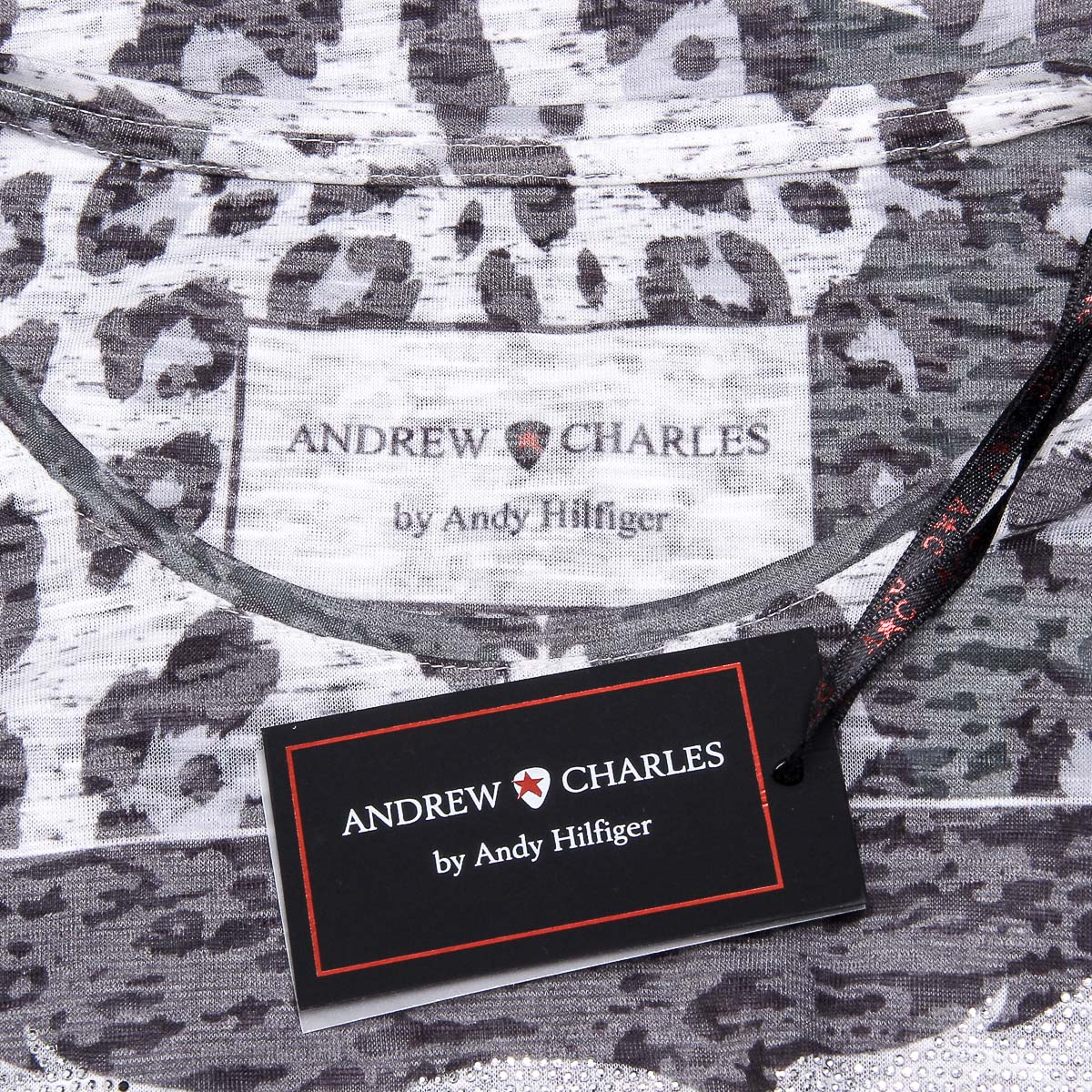Andrew Charles Womens T-shirt Short Sleeves Round Neck Black MAYA