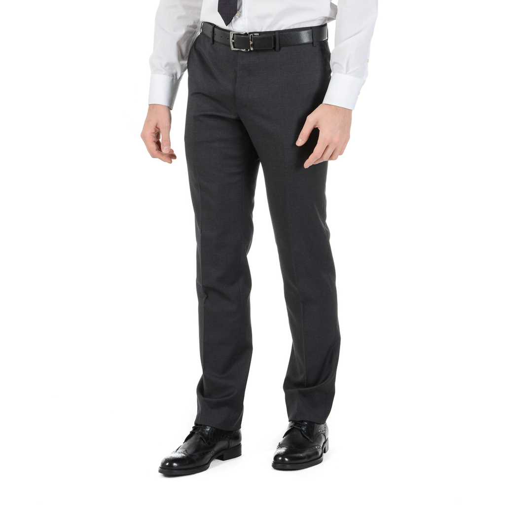 Corneliani Mens Suit Long Sleeves Dark Grey Super 130's