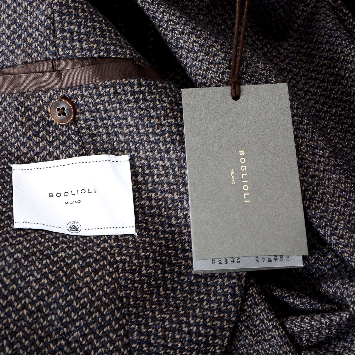 Chaqueta Boglioli Milano para hombre, manga larga, gris oscuro