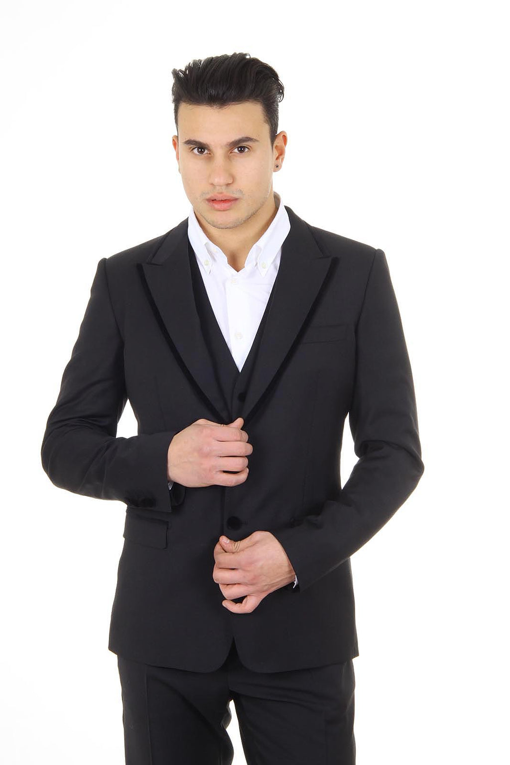 Dolce & Gabbana traje con chaleco para hombre G1FFMT FUBCT N0000