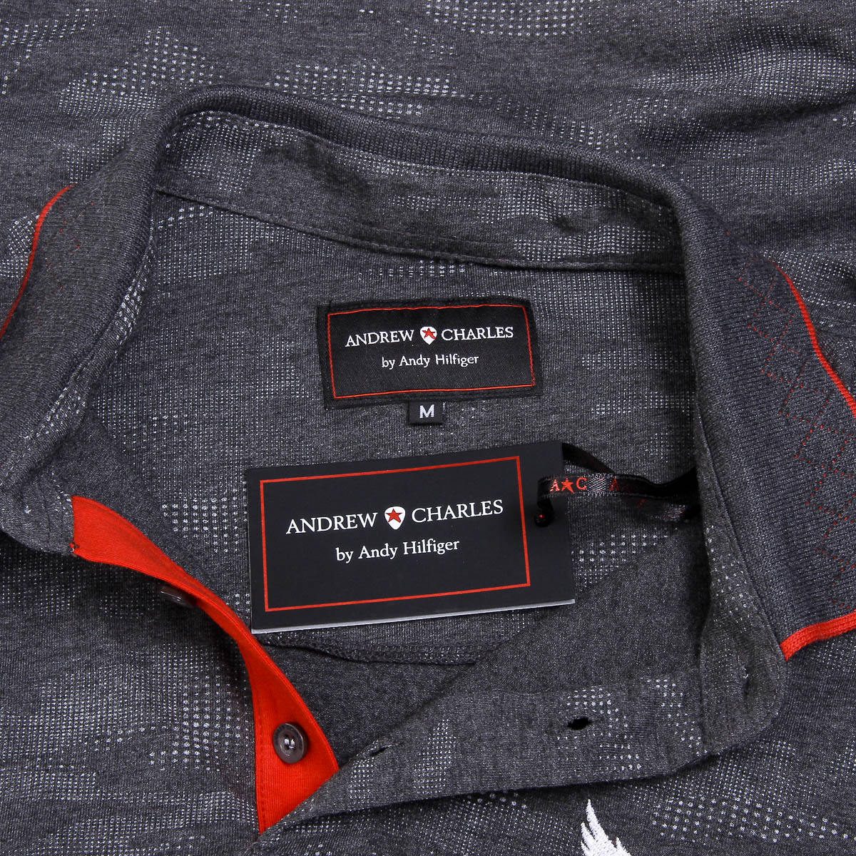Andrew Charles Mens Polo Short Sleeves Dark Grey JULIAN
