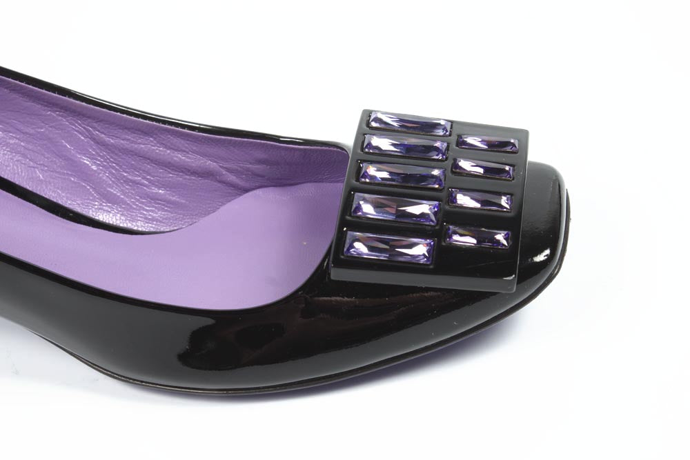 Bailarina de mujer Sebastian Milano S3526VGP VERN NERA+STRASS VIOLETTO