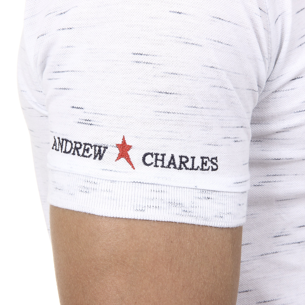 Andrew Charles Mens Polo Short Sleeves White RYAN