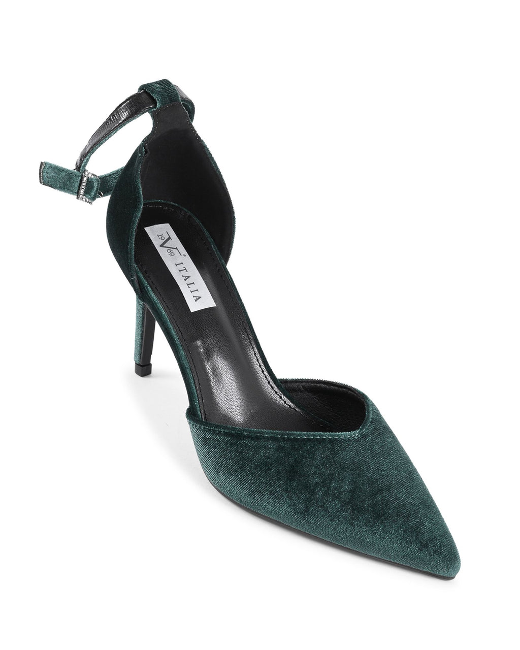 19V69 Italia - Zapatos de salón con tira al tobillo para mujer, color verde, F0110 VERDE